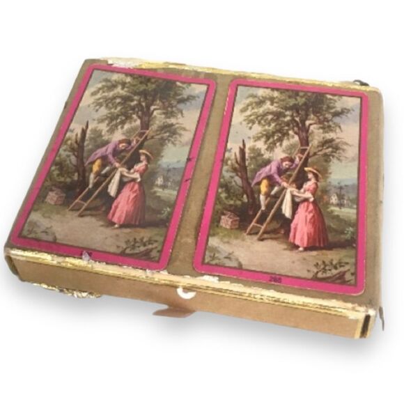 Congress Boxed Bridge Set Vintage Bridge Score Pad Book Bicycle Card Tray Bundle - Picture 16 of 16